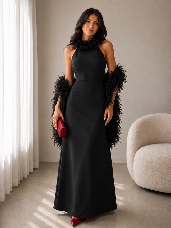 Noir Rouge Feather Gown