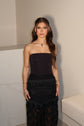 Midnight Fringe Lace Maxi Skirt
