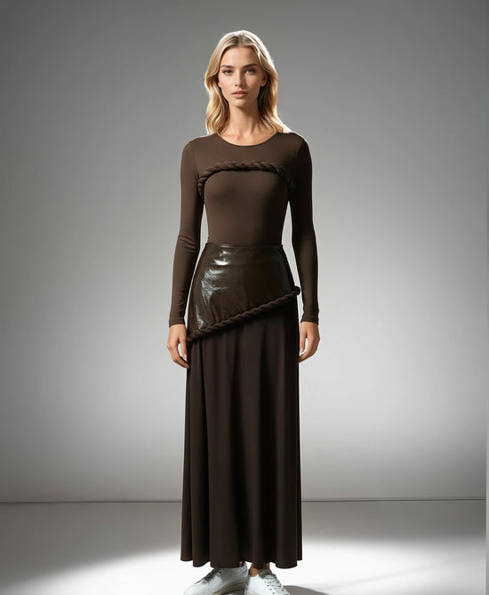 Chocolate Brown Maxi Skirt