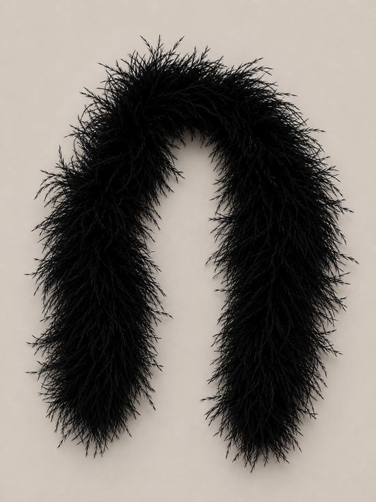 Midnight Feather Boa Shawl