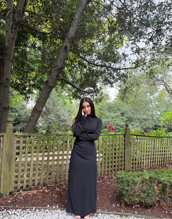 Melani Black Dress with detachable Belt