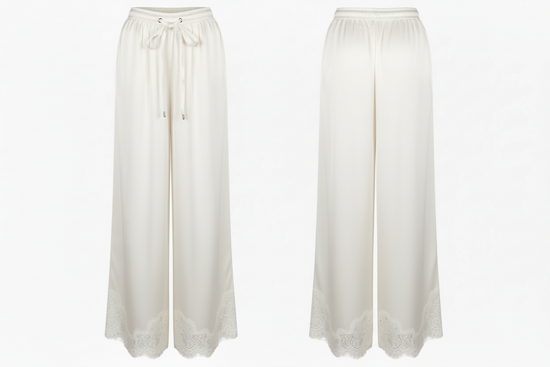 Satin White Pants