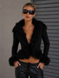 Midnight Muse Fur Trim Knit